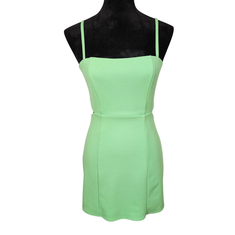 SHOW ME YOUR MUMU Size Small Green Tory Cut Out Mini Bodycon Dress Going Out EUC